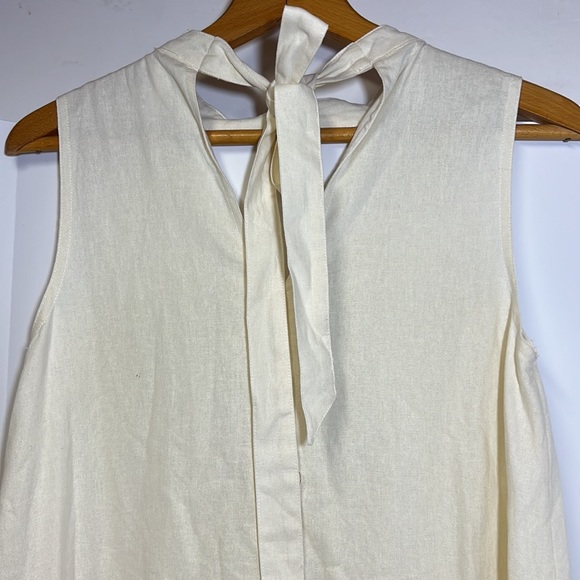 Mo : Vint New York Linen Cotton Sleeveless Dress SZ S - Picture 4 of 10